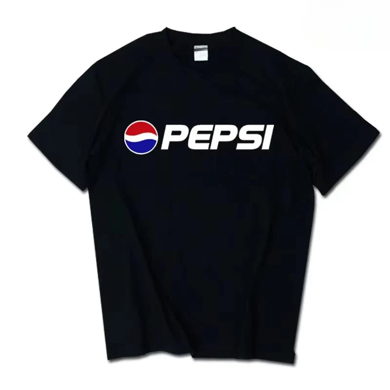 2026 Summer New Trendy Brand INS Pepsi Cola Joint T-shirt Sprite Coca-Cola Men's and Women's Loose Cotton Couple's Short Sleeves