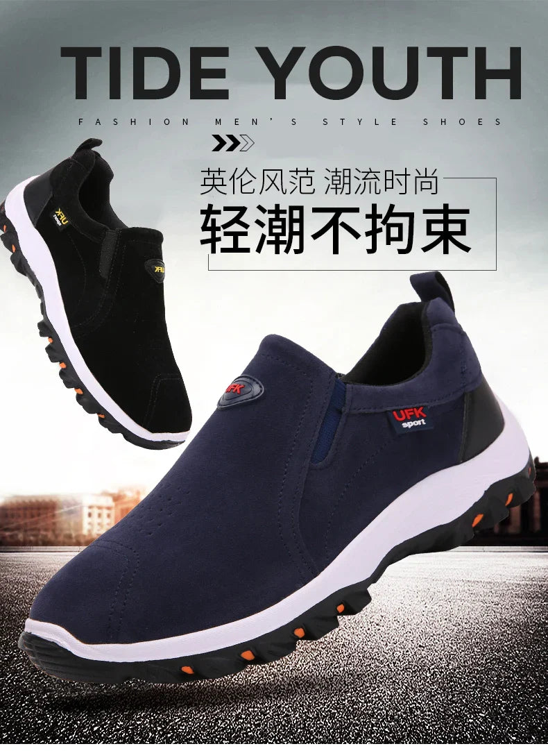 Casual Men's Sports Shoes Outdoor Walking Loafers Comfortable Shoes Fashionable and Lightweight Plus Size 38-50