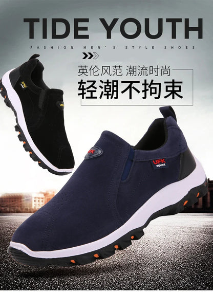 Casual Men's Sports Shoes Outdoor Walking Loafers Comfortable Shoes Fashionable and Lightweight Plus Size 38-50