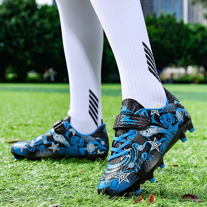 Children's Soccer Shoes Cleats Sneakers FG Sport Non-Slip Kids Football Boots Training Match Boys Youth Professional Shoes New