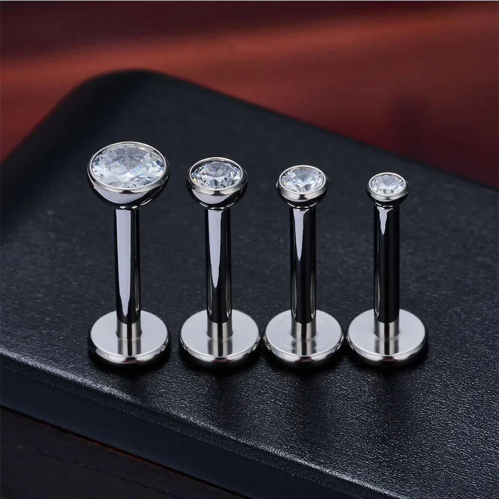 10/50PCS G23 Titanium Internal Thread Cup Shaped Ear Cartilage Nail Simple And Fashionable Perforated Jewelry Ear Nail Lip Nail