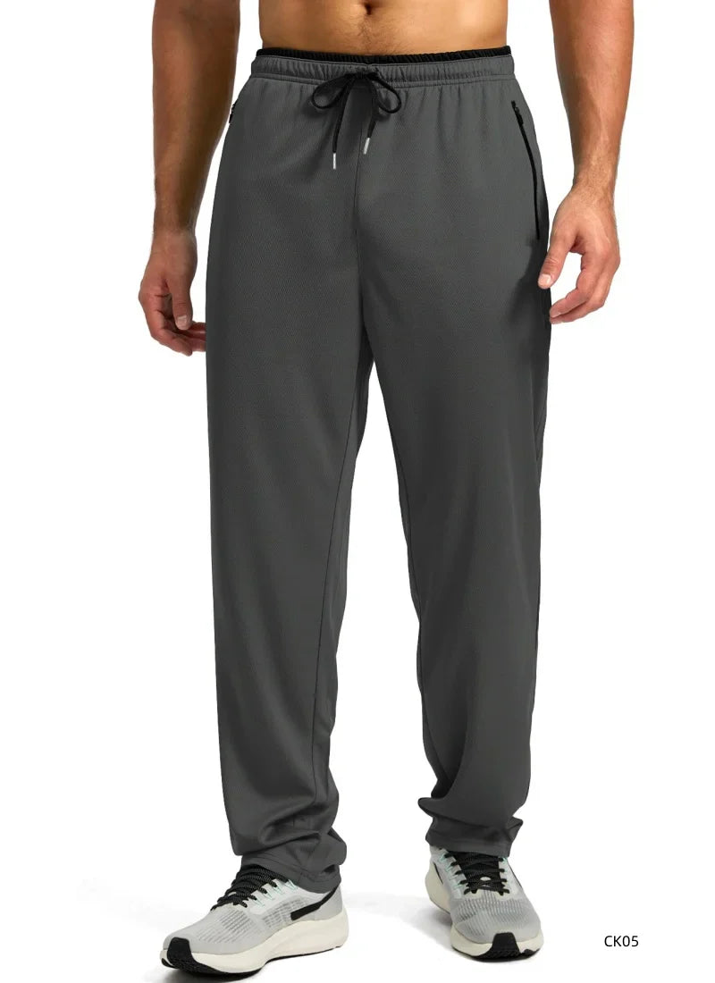 Outdoor Pants Men Quick Dry Straight Running Hiking Pants Elastic Lightweight Yoga Fitness Exercise Sweatpants Joggers