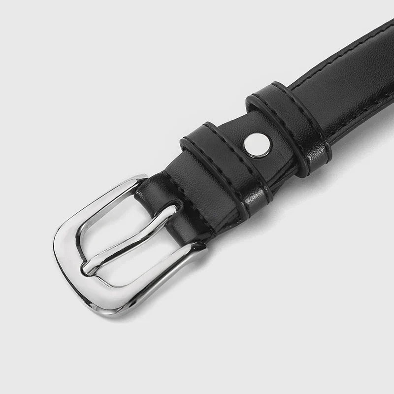 1pcs Women's Thin Waist Belt All-Match Style Fashionable And Simple Women's Belt With Jeans