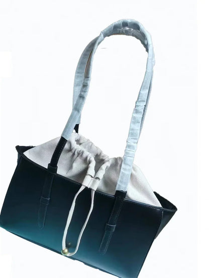 New Fashion Women's Bag Large Capacity Tote Shoulder Bag Leather String Commuting Basket Handbag For Women Vacation