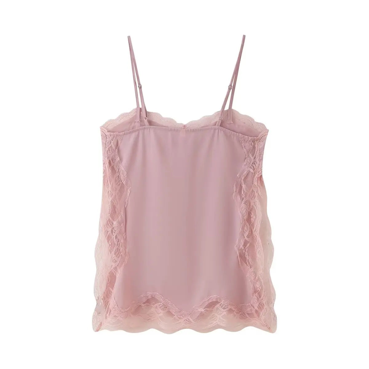 2025 New Women Cami Top Heart Neck Lace Trim Sleeveless Casual Sexy Summer Party Fashion Multi Color