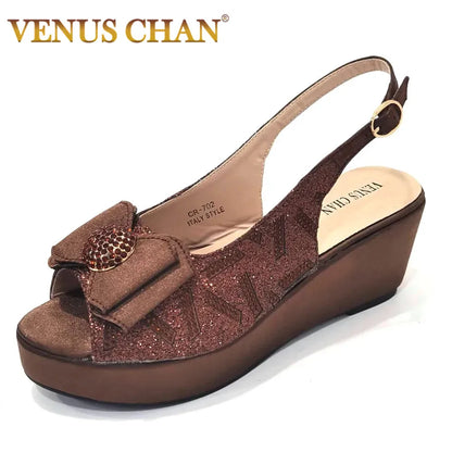 Specially Designed Black African Women's Round Toe High Heels Suitable for Wedding Party