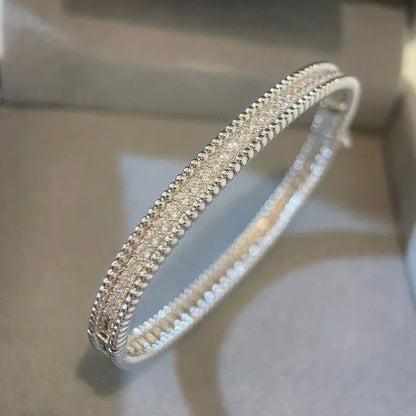 2mm  Certified Full Moissanite Diamond Bangle 100% 925 Sterling Silver Plated 18K Gold Bracelet Luxury Fine Jewelry for Women