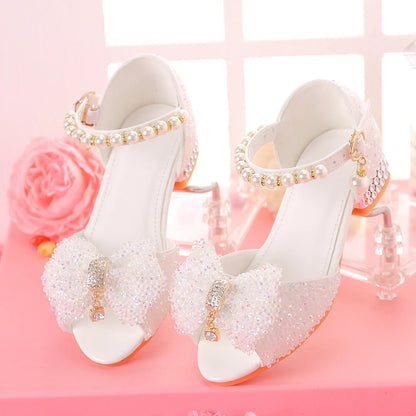 Girls' Dress Sandals For Formal Occasions, Children High Heels For /Models Performance And Fashion Show