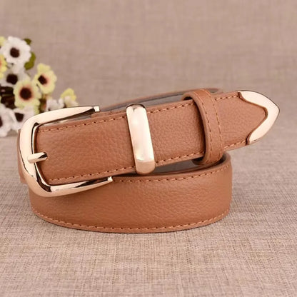 Women Leather Belts High Quality Fashion Best Matching Dress Jeans Belts for Lady Women's Dress Luxury Designer Brand LB2146