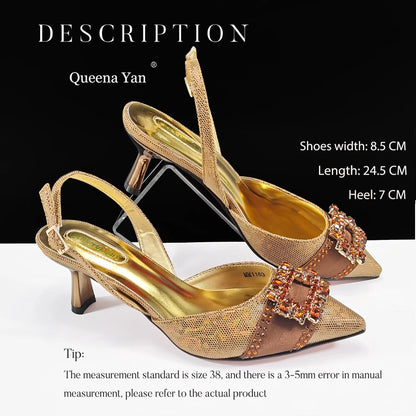 Italian Design Fashion Evening Shoes with Pointed Toe And Matching Clutch Bag Elegant Women's Footwear for Special Occasions
