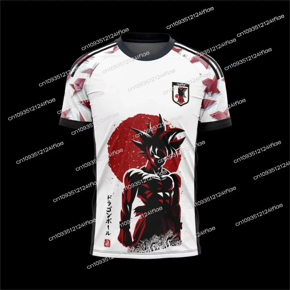 2025 New Japanese Anime Dragon Ball Z adult Men's Special Design Football Jersey T-shirt Kids Saiyan Cartoon Short Sleeve