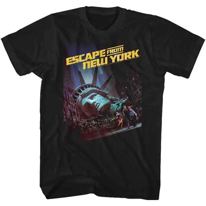 Escape From New York T-Shirt MenSummer Retro Action Movie Graphic Short Sleeve Casual Streetwear Loose Fit Film Fan Tee