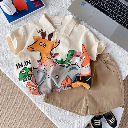 IENENS Summer Baby Clothing Sets Polo-shirt + Shorts Suits 0-4 Years Kids Boy Short Sleeve Holiday Clothes Casual Outfits