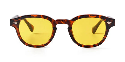 Fashion Transparent Blue Round Sunglasses Women Men 2024 Retro Rivet Tortoise Small Square Sun Glasses UV400 Lunettes De Soleil