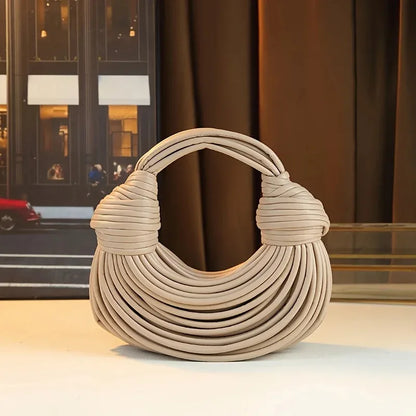 Luxury Designer Handbags Hand-woven Noodle Bag Knot Bag silver Dinner Bag