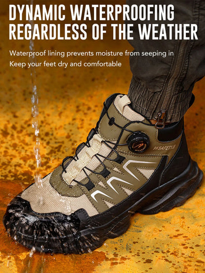 Steel Toe Kevlar-Midsole Safety Shoes Men Anti-Puncture Anti-Smash Non Slip Industrial Work Boots Protection Tactical Boots