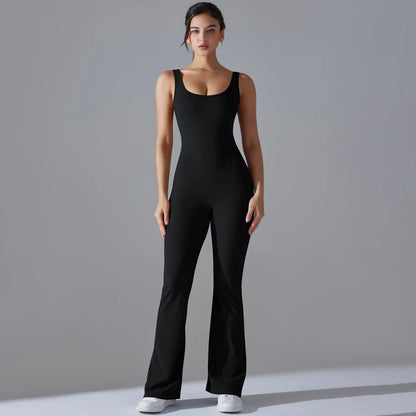 Sexy Back V Jumpsuit Gym Set Women Training Yoga Suit Sportswear Women Sports Jumpsuit Fitness Rompers Stretch Workout Bodysuits