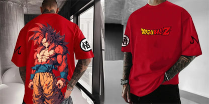 Graphic T Shirts Red Summer Oversized Y2k Men's Clothing Cotton Loose Women Short Sleeved Tee Tops