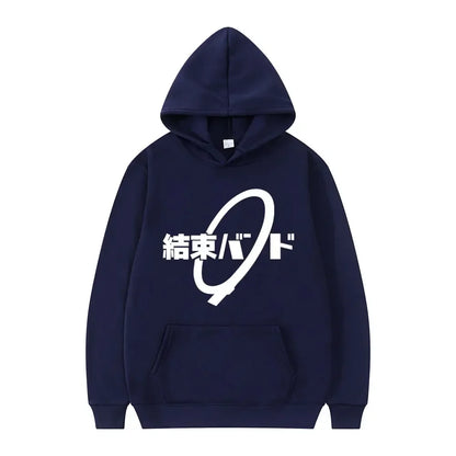 Hoodie Kessoku Band Logo Couples Hoodies Goto Hitori Ijichi Nijika Cospaly Oversized Long Sleeve Male