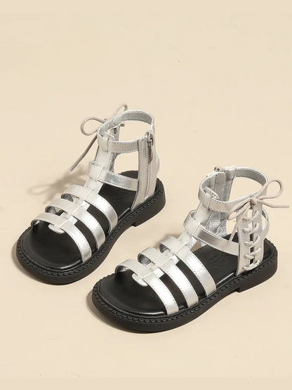 2026 Children Sandals High-top Kids Girls Sandals Baby Sandals High Quality Flat Cut-Outs Beach Sandals