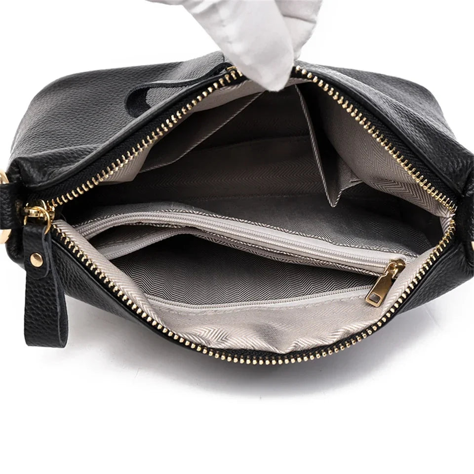 High Quality Genuine Leather Women Tote Bag Luxury Soft Cowhide Ladies Shoulder Crossbody Bags 2024 Fashion Female Messenger Sac