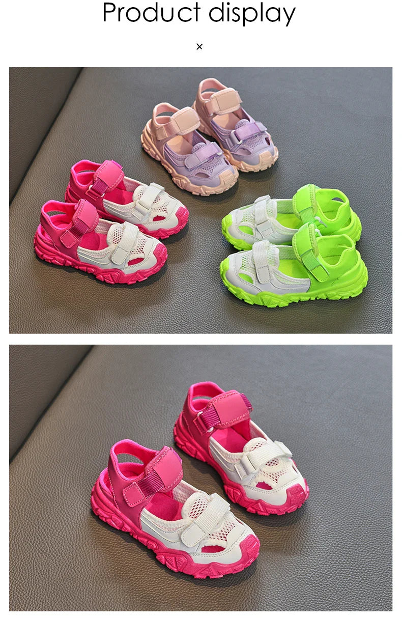 Children Shoes Sport Breathable Boys Sneakers Brand Kids Sandals for Girl Trainers PEclass Casual Child Flat Tennis Shoes E05313