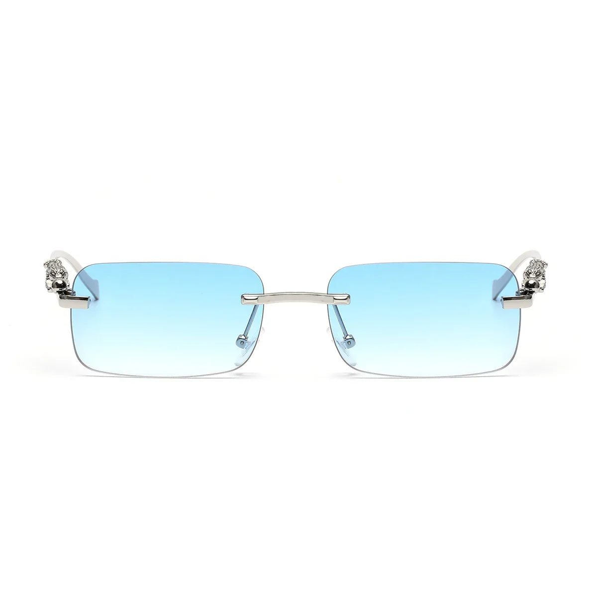 rimless sunglasses UV400 fashion square metal glasses for men women designer man's brand sun glasses shades for outdoor
