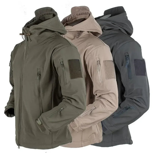 Military Waterproof Jacket Men's jacket Outdoor Soft Fleece Women's Windproof Breathable Thermal Hooded Suit Jackets