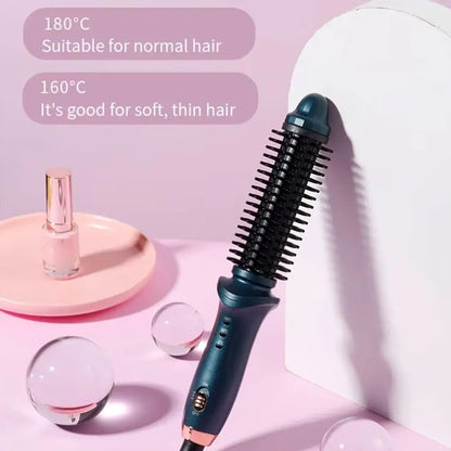 Auto Rotating Curling Iron Wand - 2-in-1 Hair Curler & Straightener, Adjustable Temperature, Travel Friendly