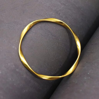 Luxury 24K 9999 Pure Gold real gold Mobius Bracelet Love Endless Loop Bracelet Women's Closed Mouth Bracelet