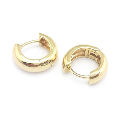 6PCS 14MM 16MM 18MM 23MM 25MM 30MM 18K Gold Color Brass Round Circle Loop Earrings Hoops Jewelry Making Supplies Accessories