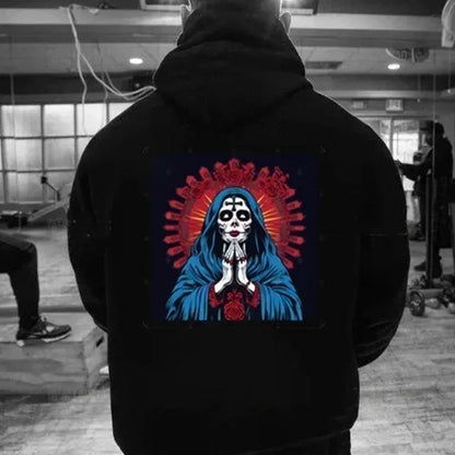 La Santa Muerte Hoodie Pattern Sweatshirt Halloween New In Women Men Sportswear Pullover Autumn and Winter Essentials Hoodie