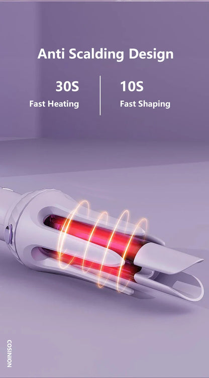 3 IN 1 Negative Ions 28mm & 32mm Roll Automatic Hair Curler Heating Straight Hair Comb Electric Ceramic Curling Iron Hair Stick
