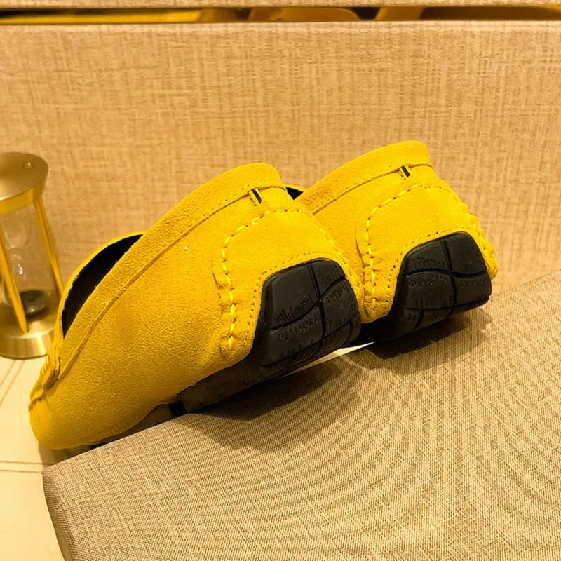 Suede Men Casual Shoes Lazy Shoes Male Breathable Slip-on Mens Driving Flat Shoes Comfortable Boat Shoe Loafers Moccasins