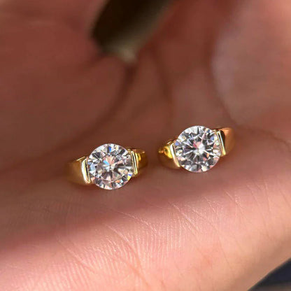 2carat 8mm D color VVS1 Real Moissanite Hoop earrings for Women s925 Silver sparkling Diamond ear buckle luxury Jewelry With GRA