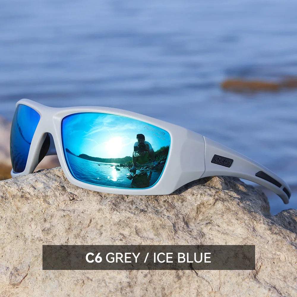 Outdoor Sports Polarized Sunglasses Men's Fishing TR90 Frame UV Protection Lens Shield Sun Glasses Women Eyewear with Box