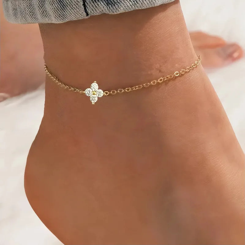 100% 925 Sterling Silver Turquoise Crystal Petal Patter Pendant Necklaces For Women Delicate Wedding Jewelry Collar Mujer