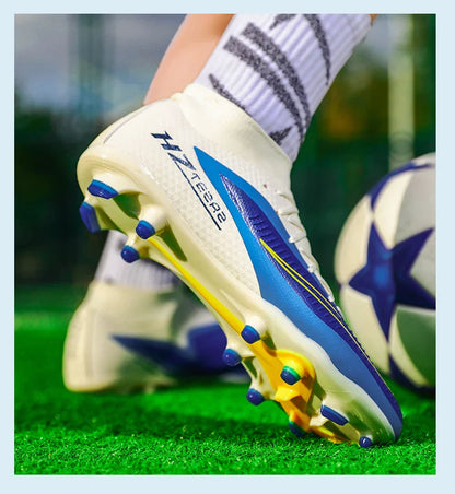 New Men Football Boots Training Breathable Cleats Adult Outdoor Non Slip Match Long Spikes Soccer Shoes Sport Boys Comfortable