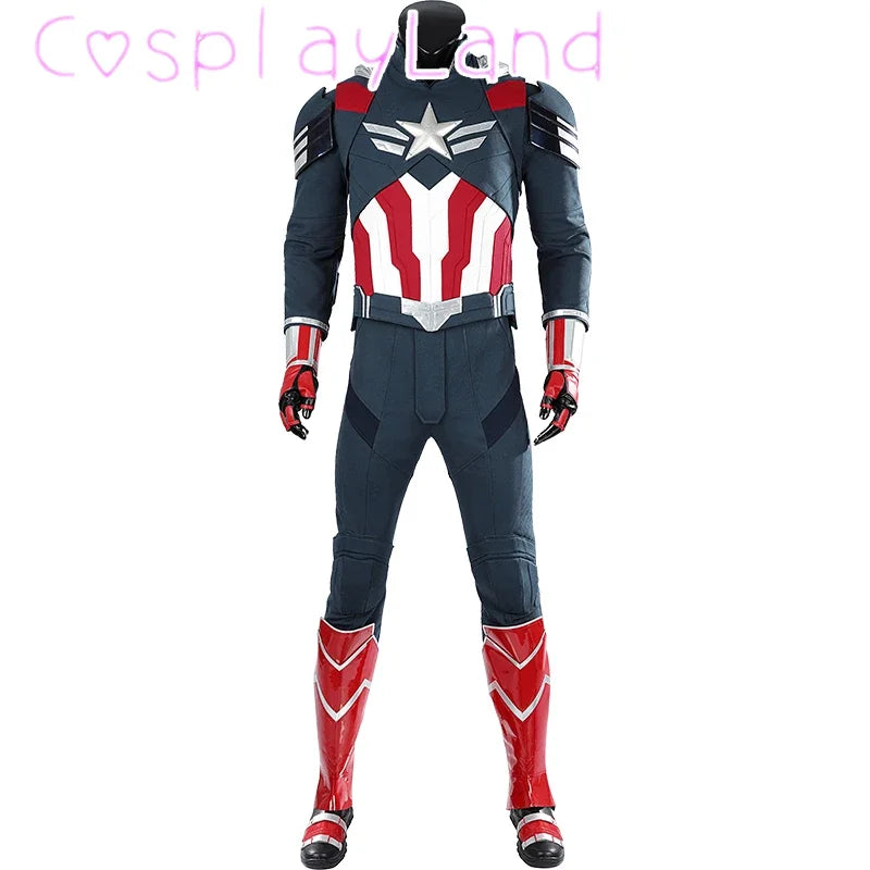 New Superhero Cosplay Costume Captain Steve Rogers Suit Adult Men Halloween Comic Con Outfit Custom Made Superhero Jumpsuit