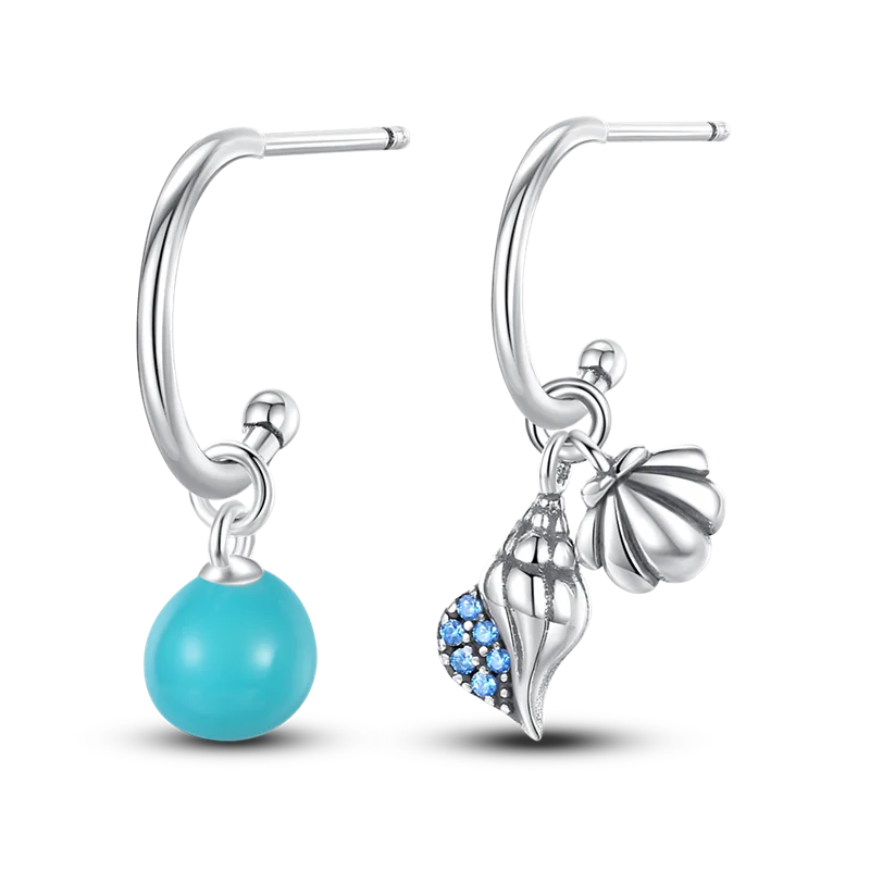 925 Silver Charms Plata De Ley 925 Jewelry Women Fashion Cute Tiny Clear Crystal CZ Stud Earrings Star Starfish Dolphin Earrings