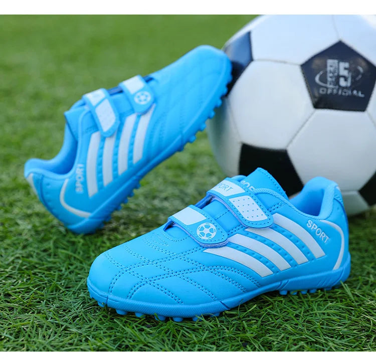Green Children Turf Soccer Shoes Cheap Football Cleats Training Football Boots Kids Futsal Shoes Sneaker for Boy botas de fútbol