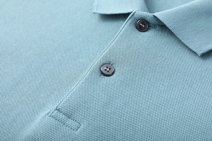 100% Cotton Polo Shirt, Four Seasons Universal  Leisure Long Sleeve, Breathable Lapels T-shirt, Perfect for Golf Sports Durable