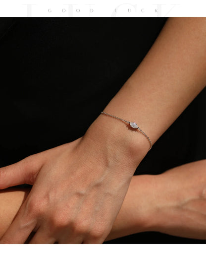 0.5CT Marquise Cut Moissanite 925 Sterling Silver Fashion Lab Diamond Link Chain Bracelets For Women Fine Jewelry Gift