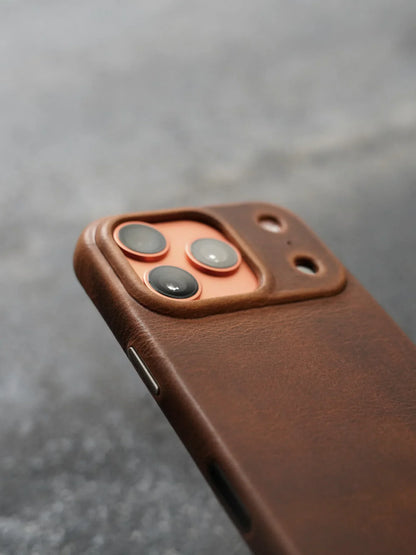 Genuine Leather Case for iPhone 17 16 Pro Max 15 Genuine Leather Handmade Phone Cover