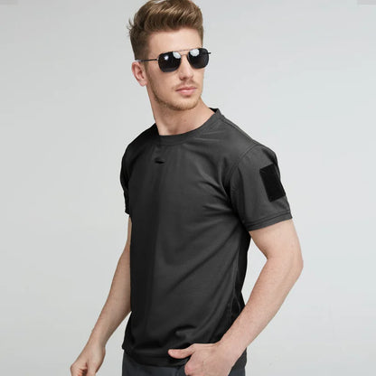 Wear-Resistant Outdoor Tactical Pants Mens Casual T-shirt Cargo Trousers Multi-pocket Waterproof Pant Hiking Training Workwear
