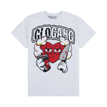 Glogang Men's Trendy Short-Sleeve T-Shirt Fashionable Street Style Harajuku Style Y2K Crew Neck Short-Sleeve Pure Cotton T-Shirt