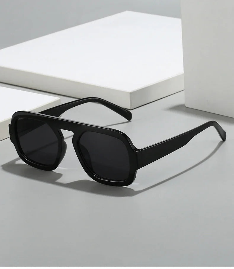 Retro Square Sunglasses Women Fashion Brand Design Gradient Shades UV400 Men Punk Sun Glasses