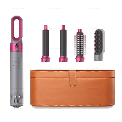 5 In 1 Hair Dryer Comb Set Professional Hot Air Styler For Hair Curling Straightening And Volumizing At Home