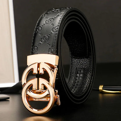 2025 New business Male Famous Style Metal Automatic Buckle Luxury Brand Women Belt Genuine Leather Belts for Men Strap jeans