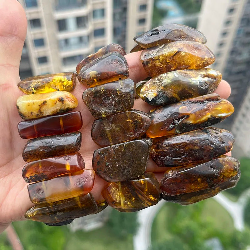 New Amber Bracelet&Bangle for Unisex Gogerous Gift 100% Natural Genuine Bead Factory Baltic Stone Europe Unique Jewelry Supplier